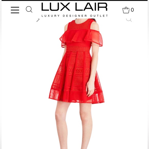 Red Maje Party Dress - Picture 3 of 8